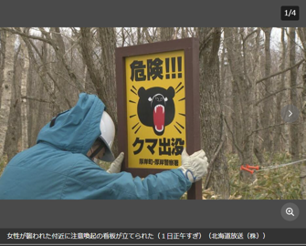 厚岸町でクマに襲われた女性、重傷を負う。ヒグマ注意報が出され地元住民に注意呼びかけ。